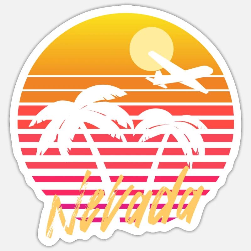 Nevada - Sticker size S (10 x 10 cm) - white matte