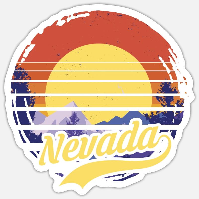 Nevada - Sticker size S (10 x 10 cm) - white matte