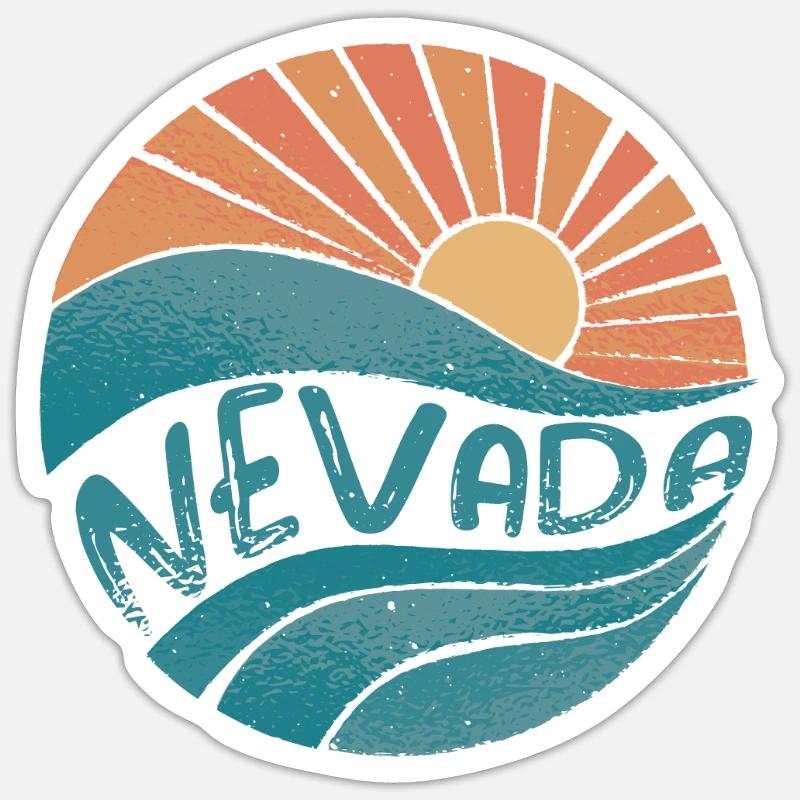 Nevada - Sticker Größe S (10 x 10 cm) - Mattweiß