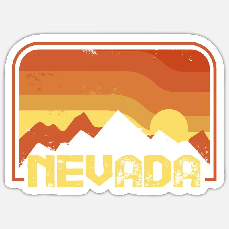 Nevada - Sticker Größe S (10 x 10 cm) - Mattweiß