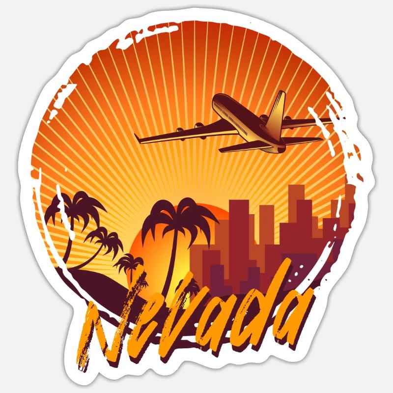 Nevada - Sticker taille S (10 x 10 cm) - blanc mat