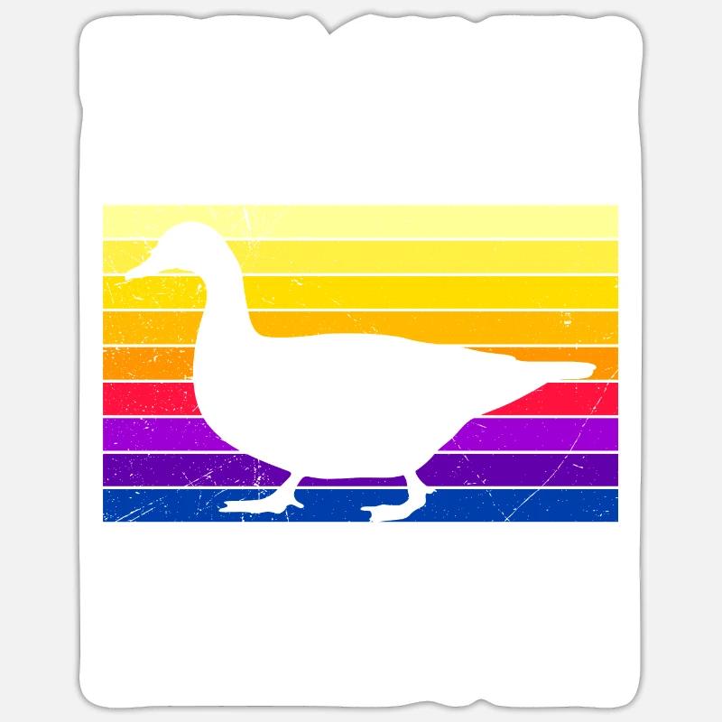 Einfach ein Mädchen das Enten liebt Entenhalter - Sticker Größe S (10 x 10 cm) - Mattweiß