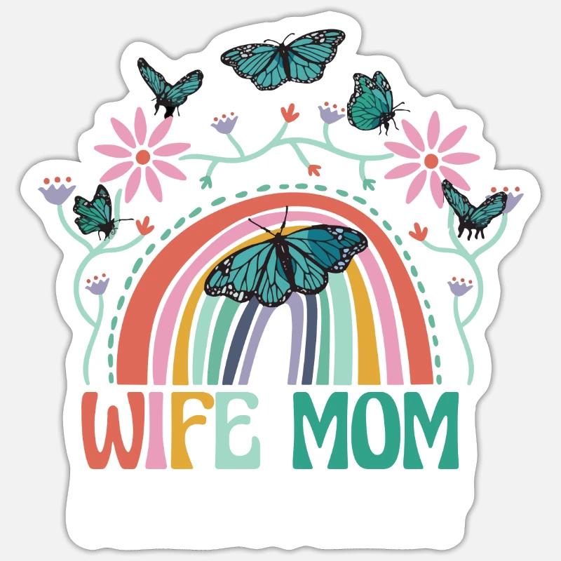 Ehefrau Mama Phlebotomist - Sticker Größe S (10 x 10 cm) - Mattweiß