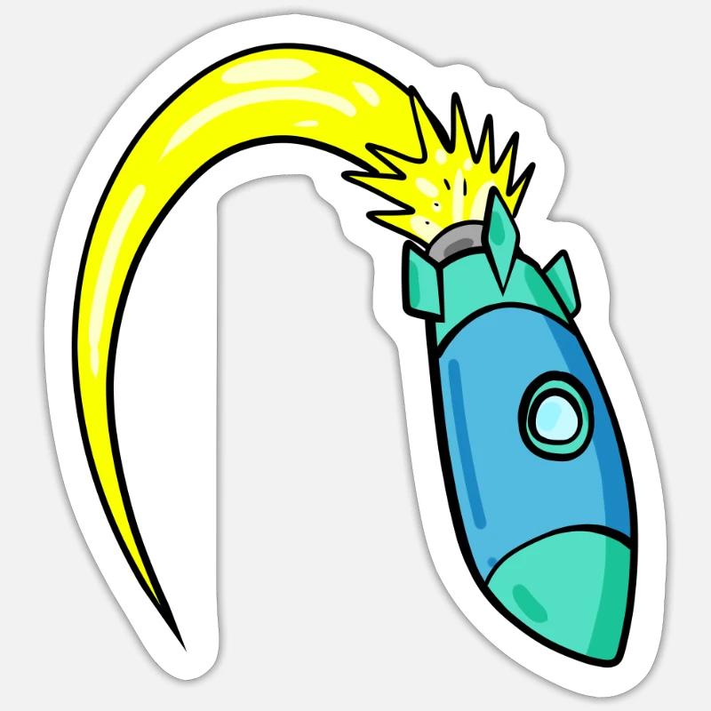 Rocket - Sticker size S (10 x 10 cm) - white matte