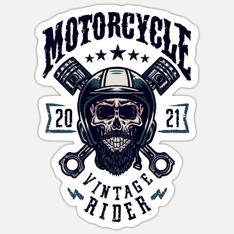 Crâne de cavalier Sticker taille S (10 x 10 cm)