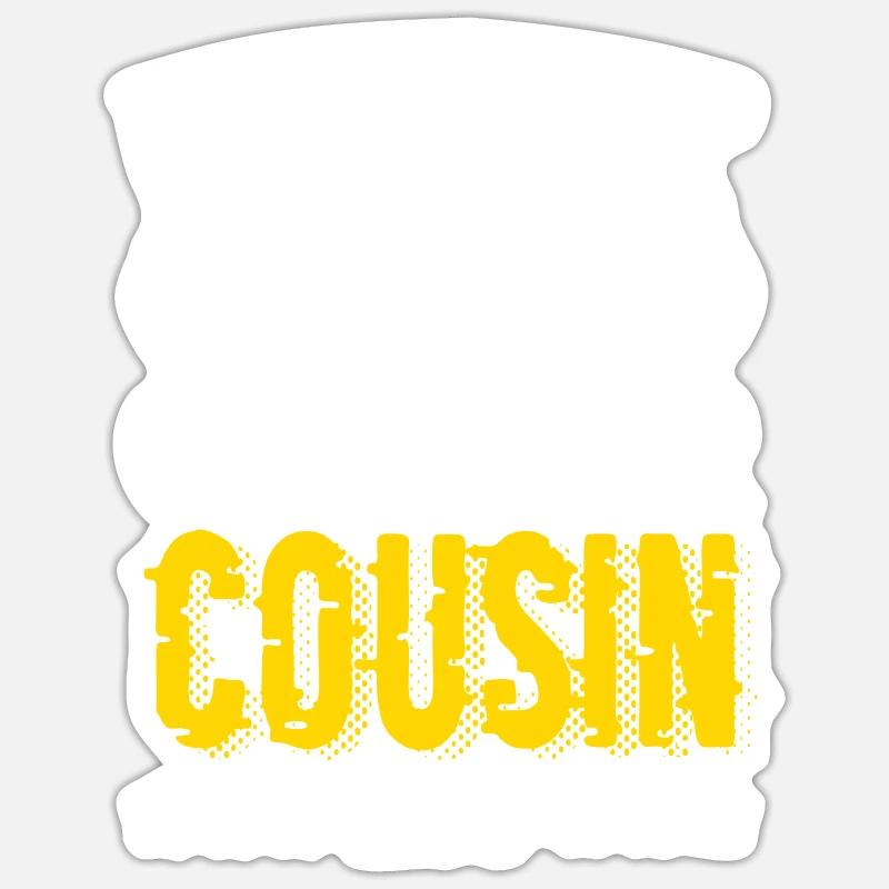 Cousin Cousin Geburtstag Cousin Sprüche Bester - Sticker Größe S (10 x 10 cm) - Mattweiß