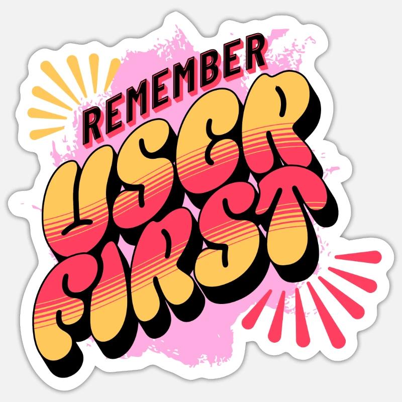 Funny UI/UX User Experience UX Designer - Sticker size S (10 x 10 cm) - white matte