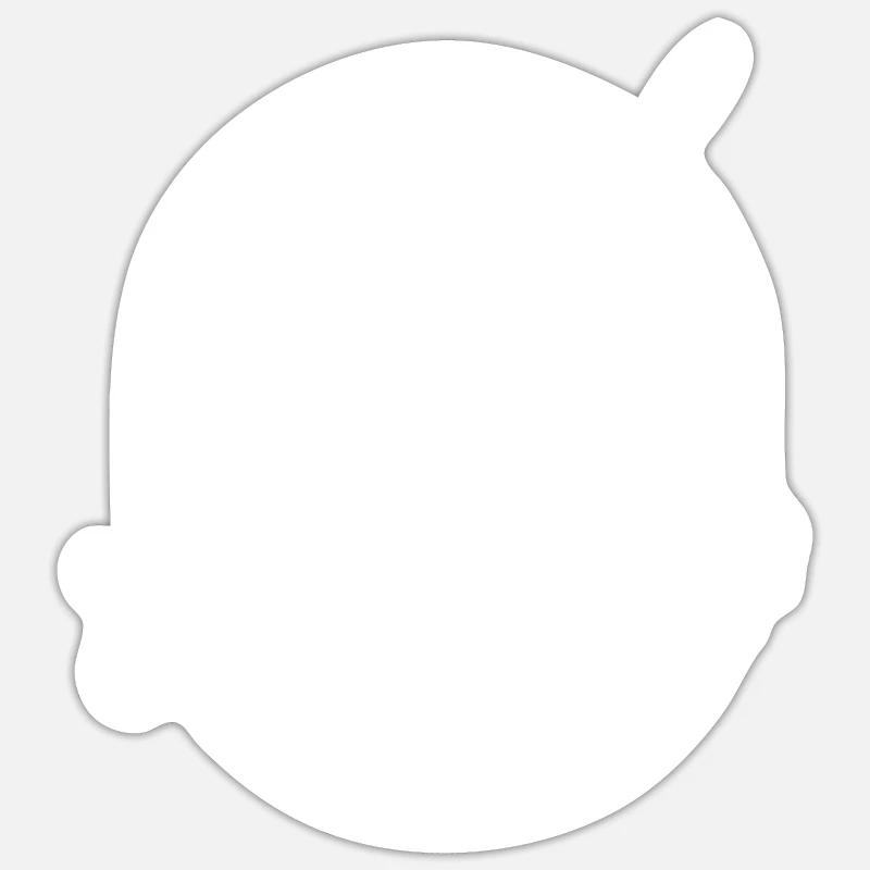 Tennis - Sticker taille S (10 x 10 cm) - blanc mat
