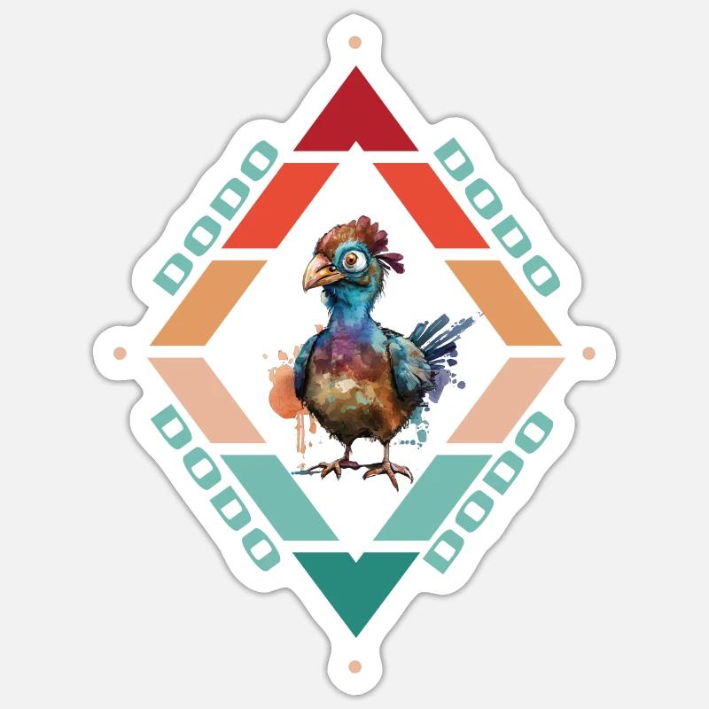 Dodo - Sticker taille S (10 x 10 cm) - blanc mat
