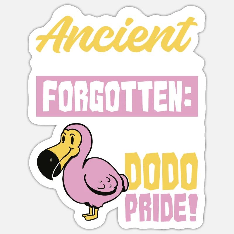 Dodo - Sticker taille S (10 x 10 cm) - blanc mat