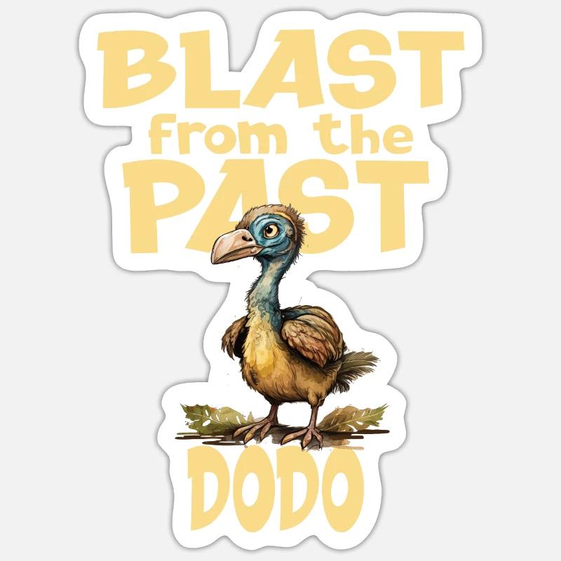 Dodo - Sticker taille S (10 x 10 cm) - blanc mat