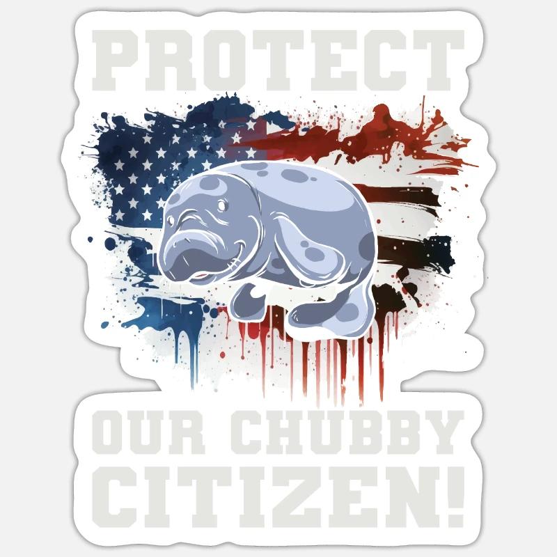 Manatee Sticker size S (10 x 10 cm)