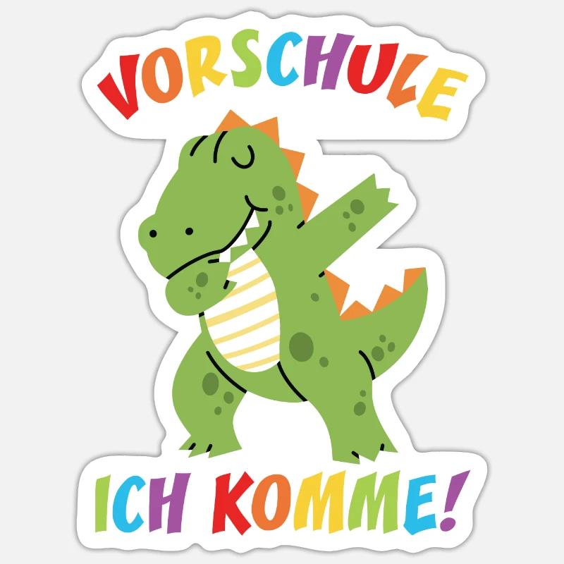 Vorschulung Vorschulkind Schule Geschenk - Sticker Größe S (10 x 10 cm) - Mattweiß