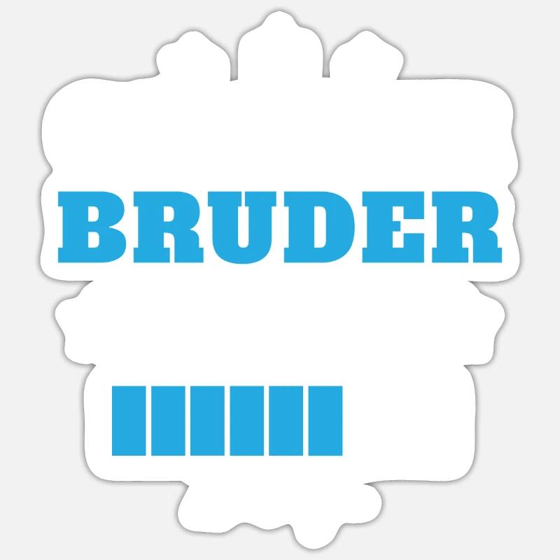 Großer Bruder 2024 Geschenkidee - Sticker Größe S (10 x 10 cm) - Mattweiß