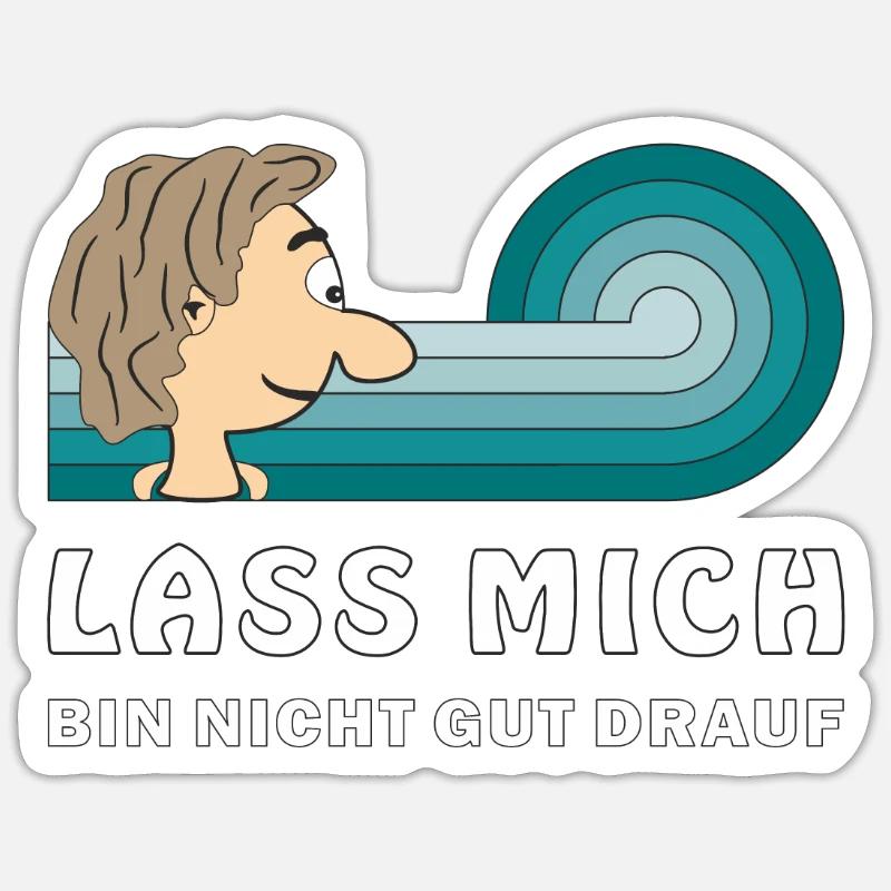 COMIC KOPF LASS MICH Sticker Größe S (10 x 10 cm)