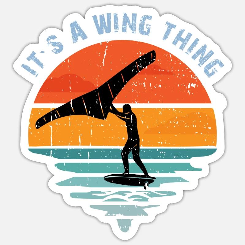 It s a Wing Thing Hydrofoil Wingfoil Wingfoiling Sticker size S (10 x 10 cm)
