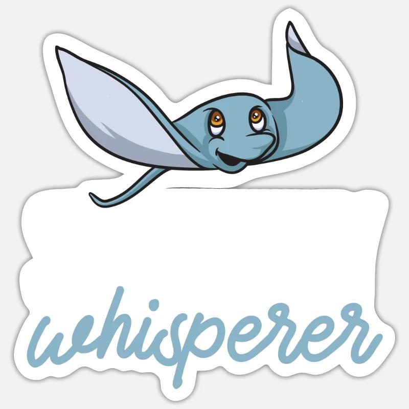 Stachelrochen Mantarochen Ozean Rochen Sticker Größe S (10 x 10 cm)