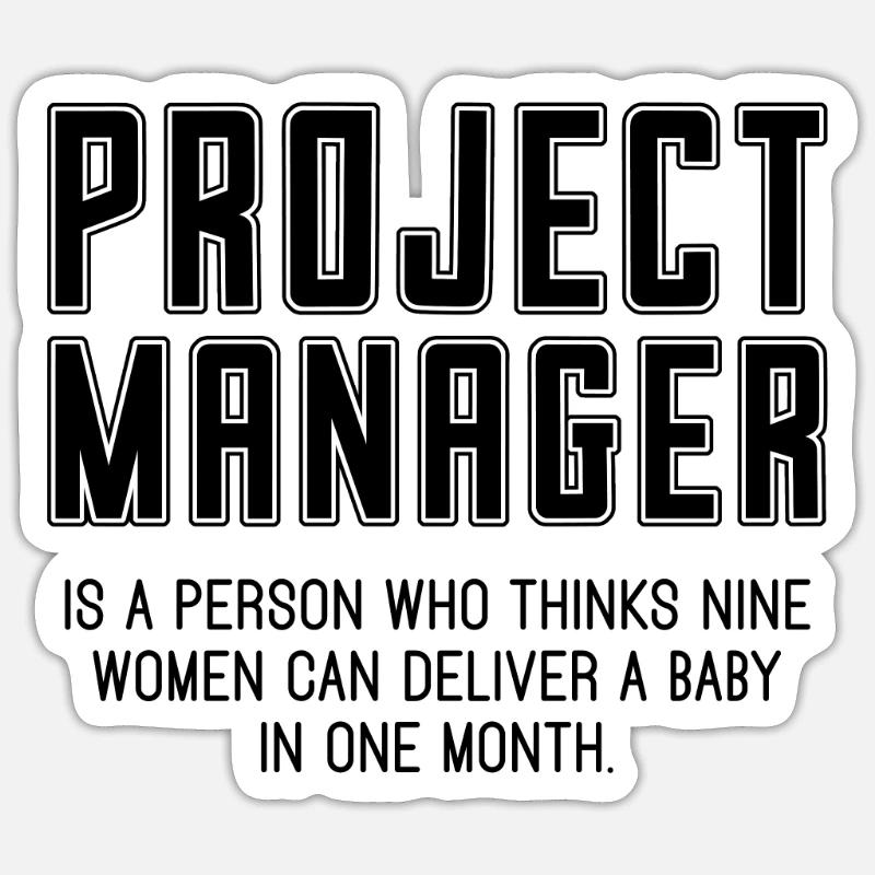Project Manager Is A Profession Project Managers - Sticker size S (10 x 10 cm) - white matte