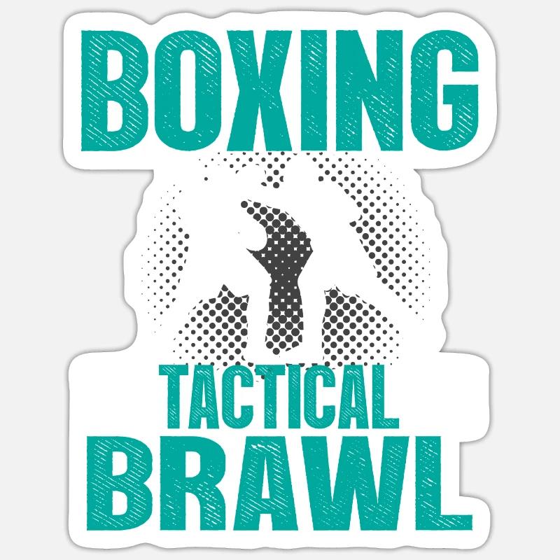 Boxing: Tactical Brawl - Sticker size S (10 x 10 cm) - white matte