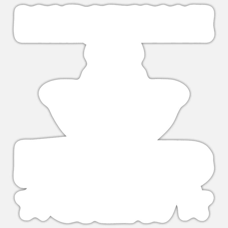 Horseshoe Pitching Crew - Sticker Größe S (10 x 10 cm) - Mattweiß