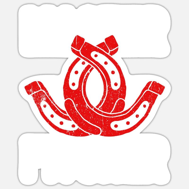 Master Pitcher Horseshoe Pitching - Sticker Größe S (10 x 10 cm) - Mattweiß
