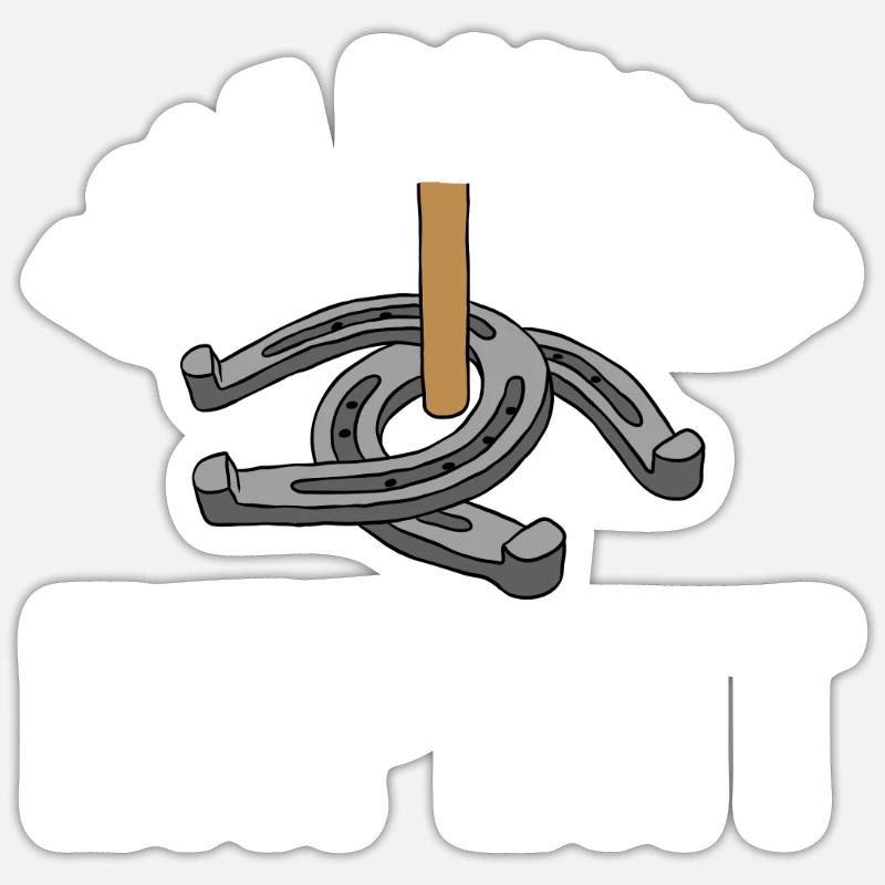 Pole Dancing Expert Horseshoe Pitching Sticker size S (10 x 10 cm)