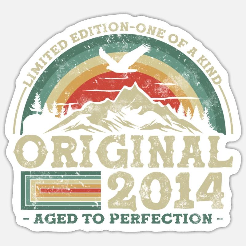 Geschenk Geburtstag 2014 Sticker size S (10 x 10 cm)