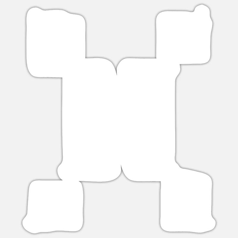 letter N initial - Sticker size S (10 x 10 cm) - white matte