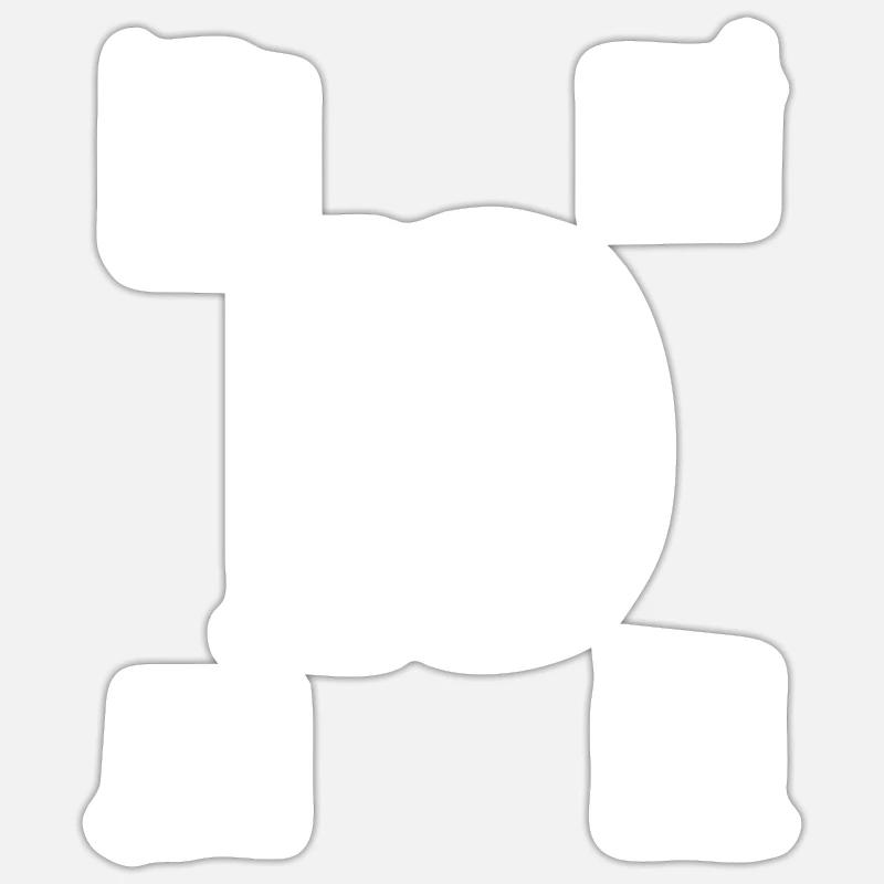 letter D initial - Sticker size S (10 x 10 cm) - white matte