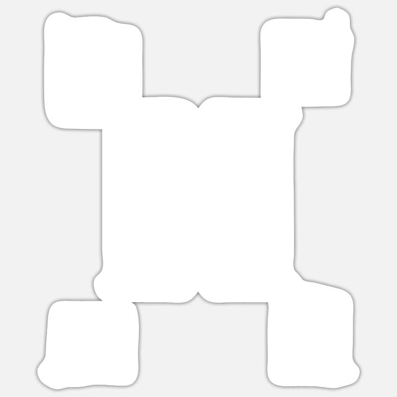letter H initial - Sticker size S (10 x 10 cm) - white matte