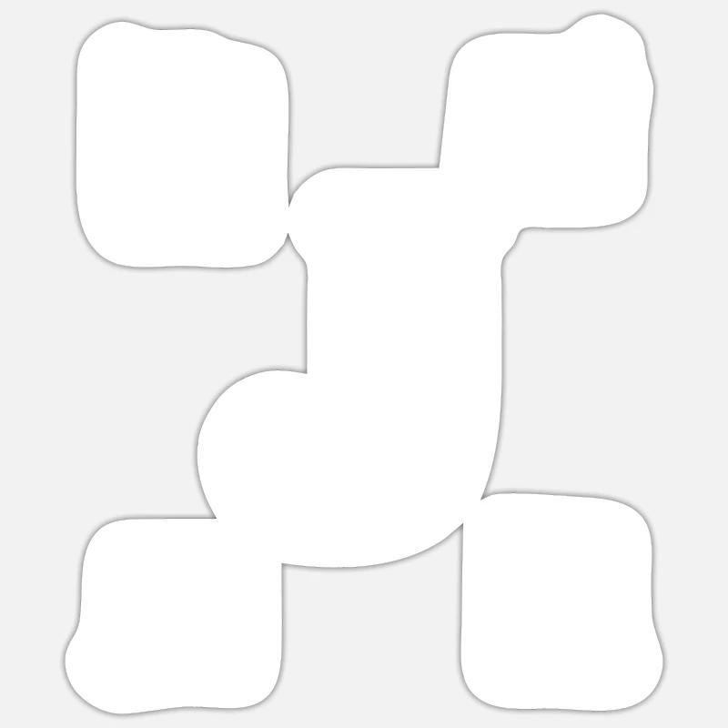 letter J initial - Sticker size S (10 x 10 cm) - white matte