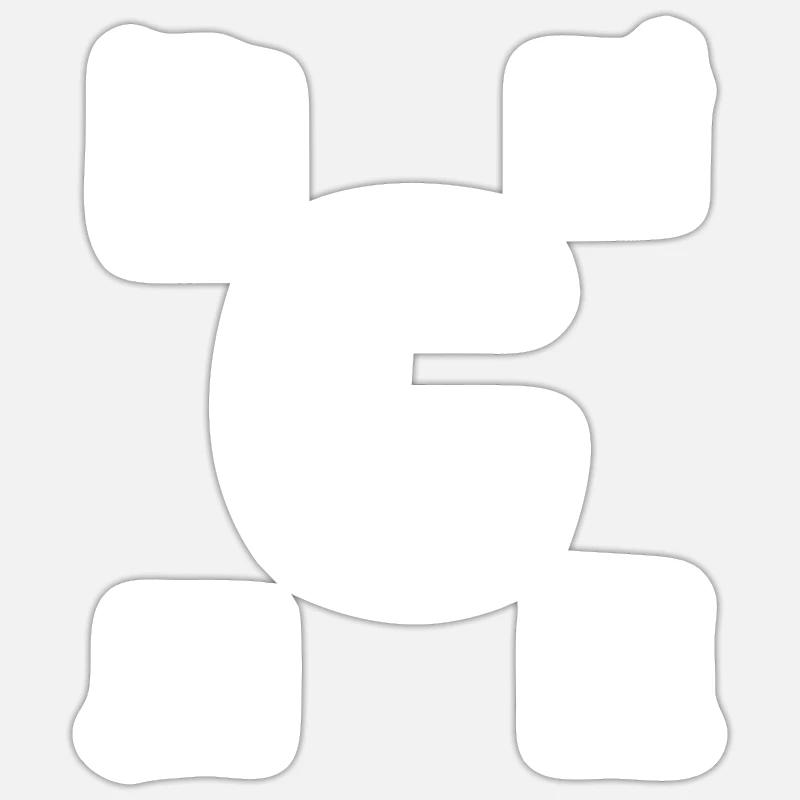 letter G initial - Sticker size S (10 x 10 cm) - white matte