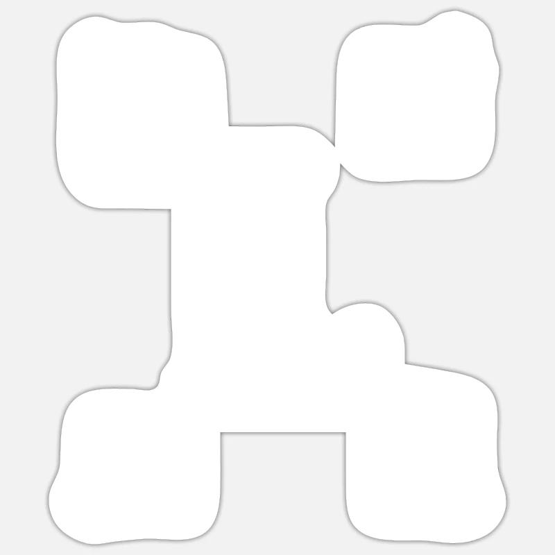 letter L initial - Sticker size S (10 x 10 cm) - white matte