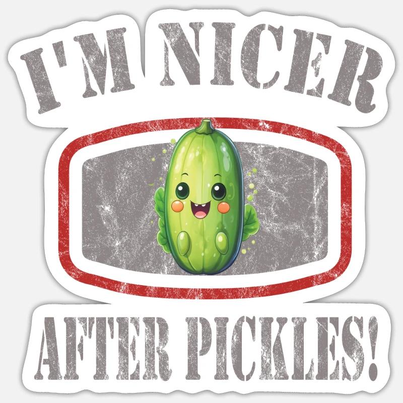 Cucumbers - Sticker size S (10 x 10 cm) - white matte