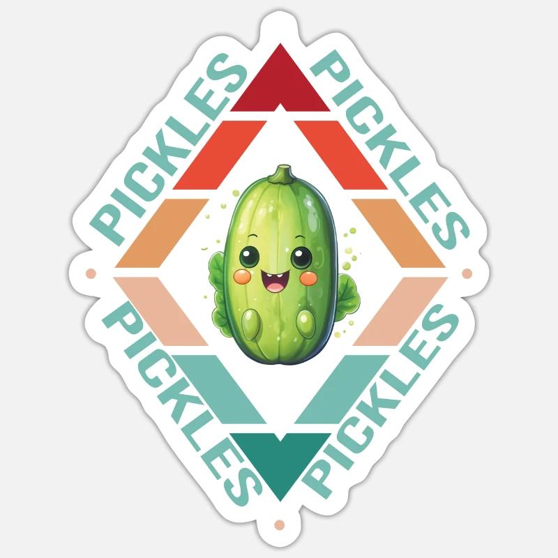 Cucumbers - Sticker size S (10 x 10 cm) - white matte