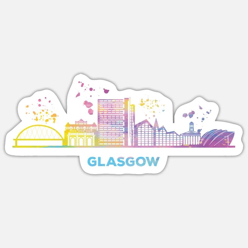 Glasgow Skyline Cityscape Glasgow Sticker size S (10 x 10 cm)