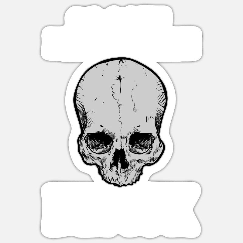 Funny Gothic skull Sticker size S (10 x 10 cm)