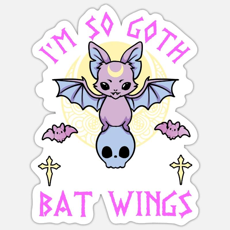 Funny Gothic - Sticker size S (10 x 10 cm) - white matte