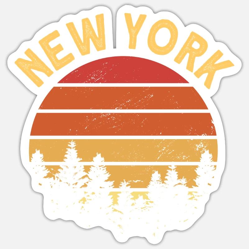 New York - Sticker formato S (10 x 10 cm) - bianco opaco