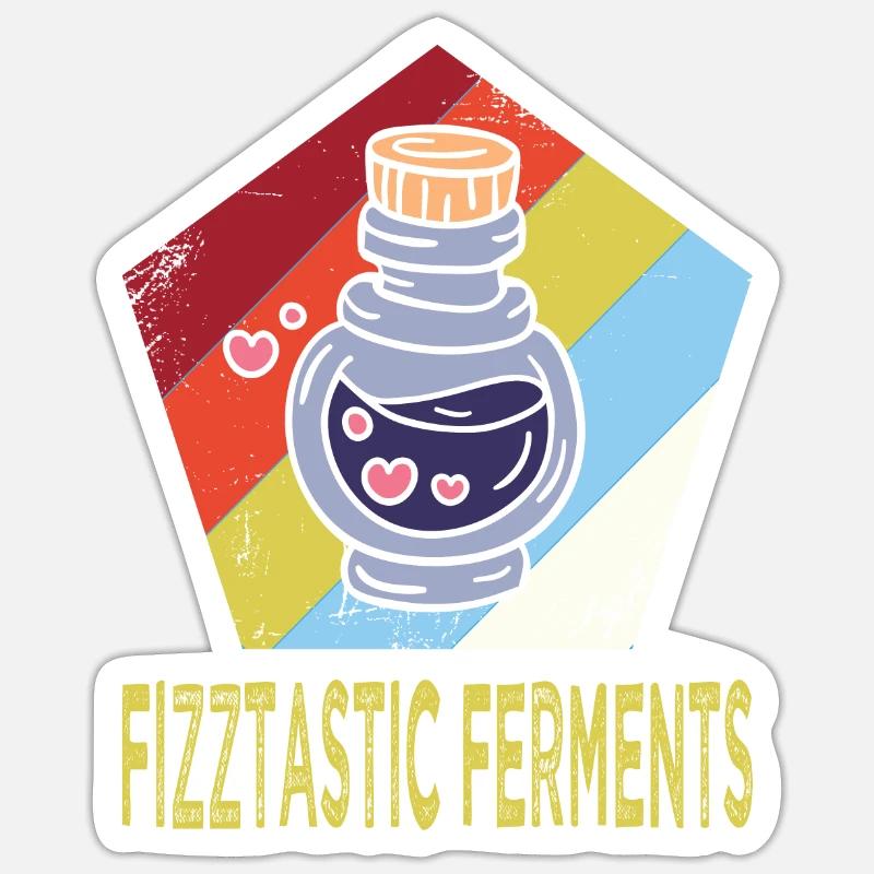 Fermentation - Sticker taille S (10 x 10 cm) - blanc mat