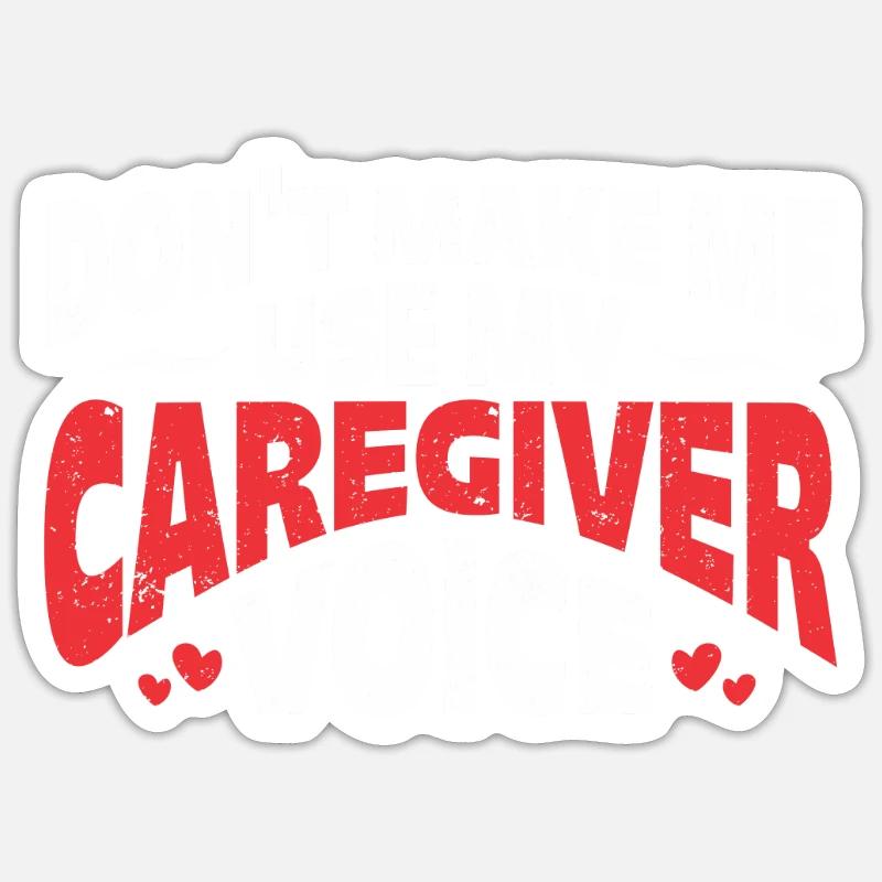 Pflegekraft Geschenk Krankenschwester - Sticker Größe S (10 x 10 cm) - Mattweiß