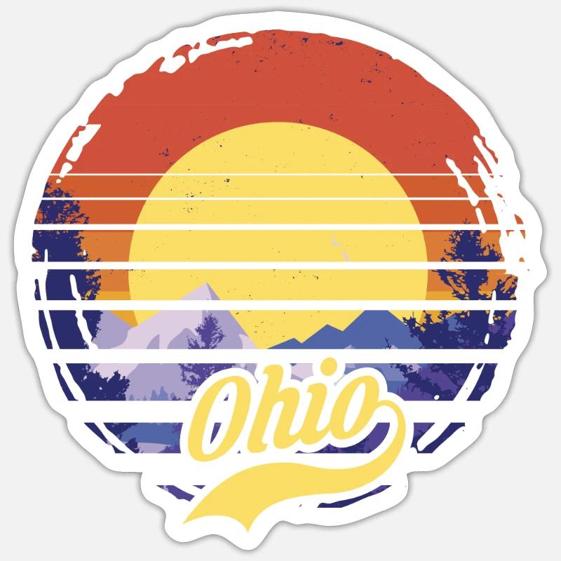 Ohio - Sticker size S (10 x 10 cm) - white matte