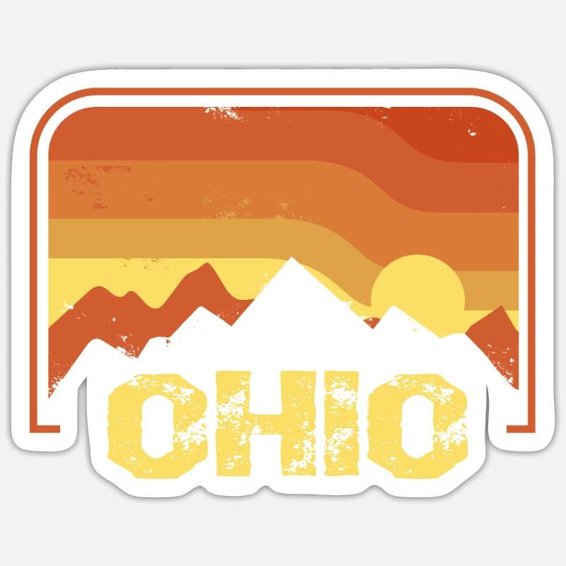 Ohio - Sticker size S (10 x 10 cm) - white matte