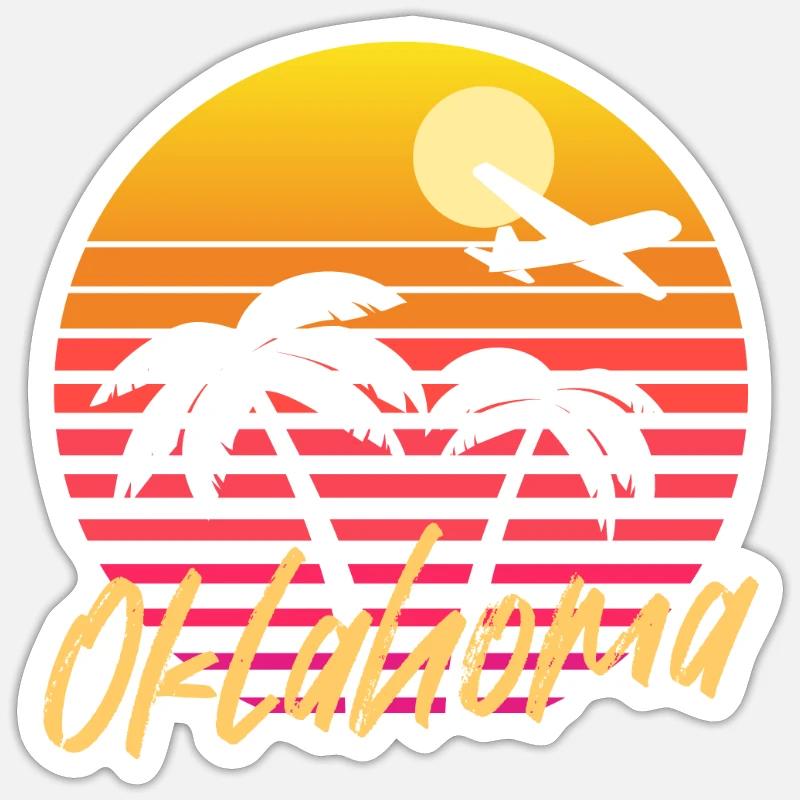 Oklahoma - Sticker size S (10 x 10 cm) - white matte