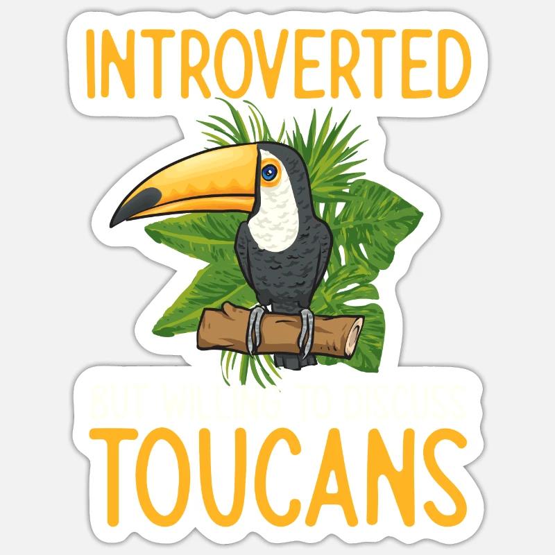 Toucan Bird Rainforest - Sticker size S (10 x 10 cm) - white matte
