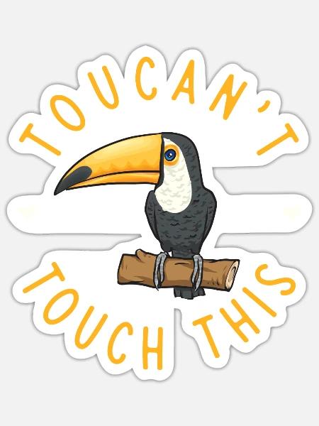 Tukan Vogel Regenwald - Sticker Größe S (10 x 10 cm) - Mattweiß