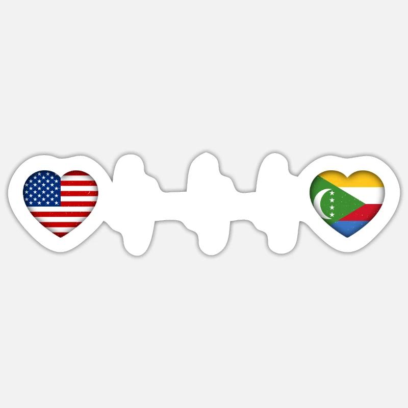 Comores - Sticker taille S (10 x 10 cm) - blanc mat