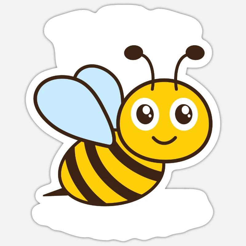 Bee Awesome - Sticker taille S (10 x 10 cm) - blanc mat