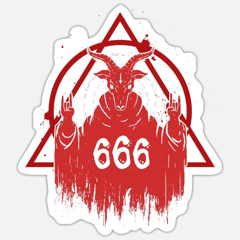 Rock with the Devil - 666 Sticker Größe S (10 x 10 cm)