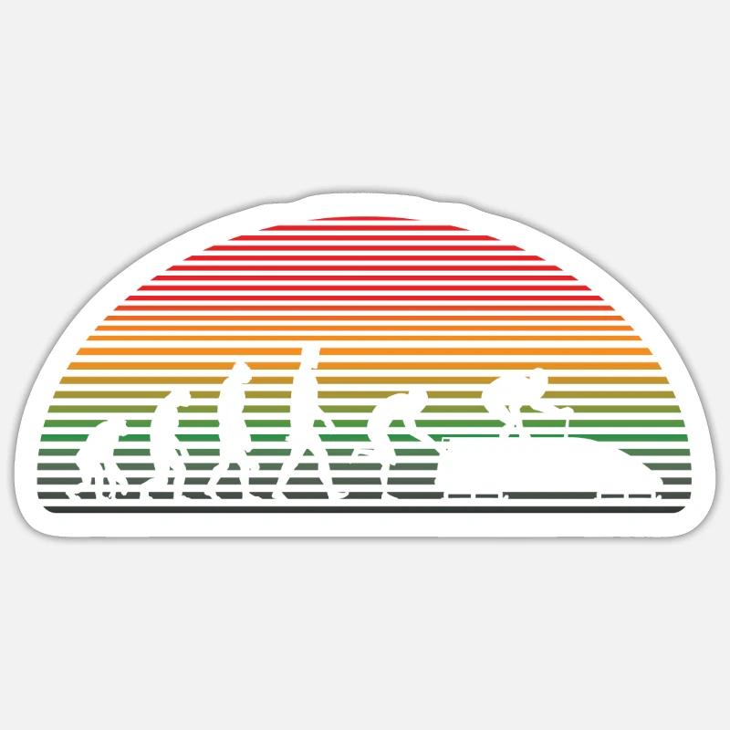 Bobsleigh Retro Bob Ice Sled Sticker size S (10 x 10 cm)